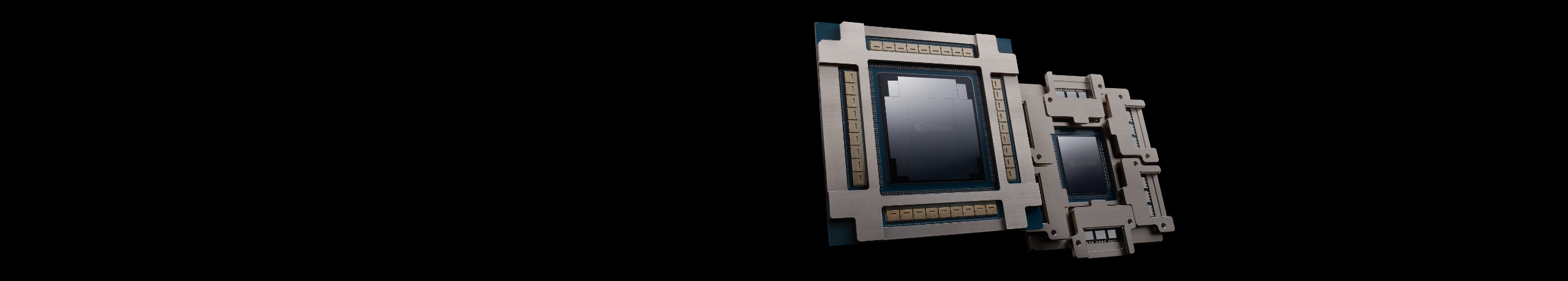  An image of a switch chip with many silicon photonics modules co-located on the same chip package. 