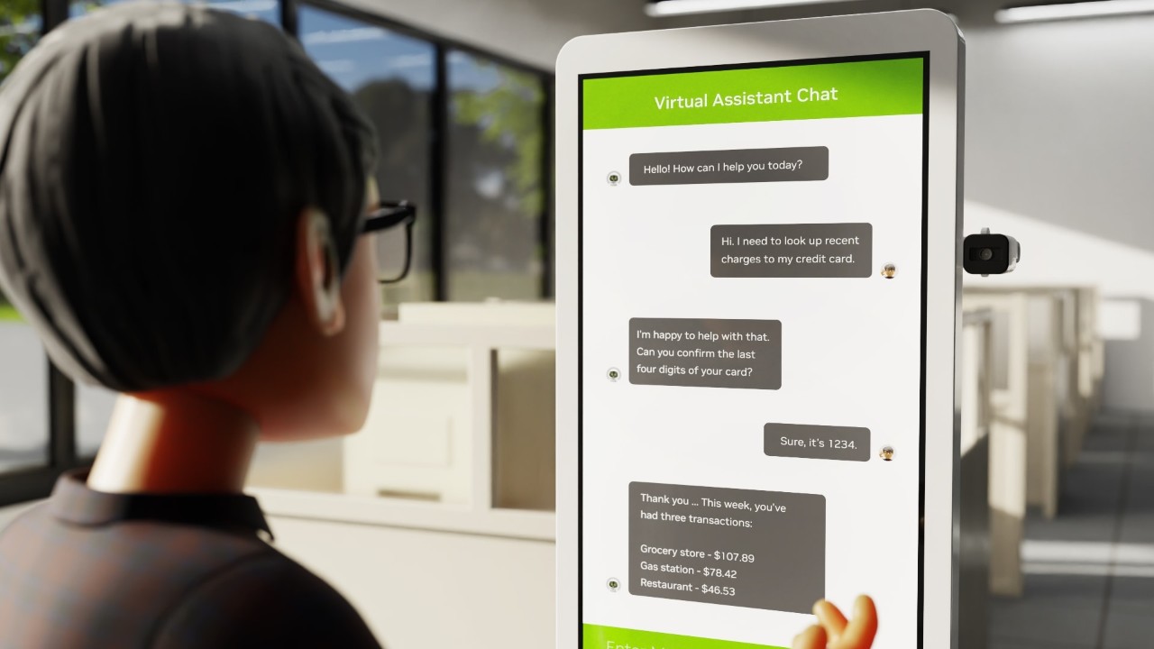 Virtual human in a virtual chat session.