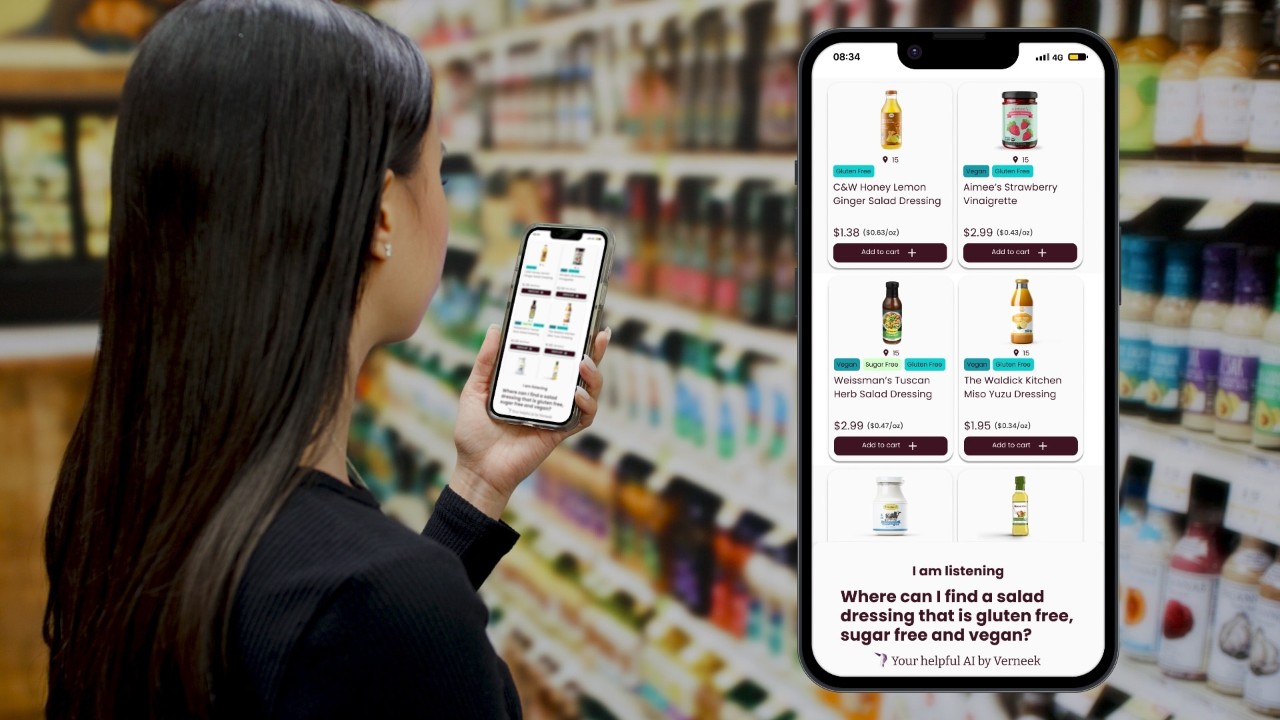 Customer using an Advisor AI to shop.