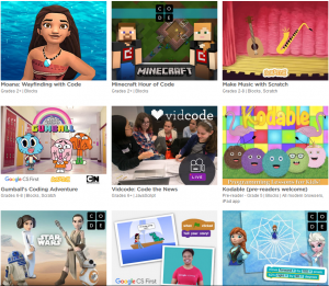hour of code provides one hour tutorials for all ages